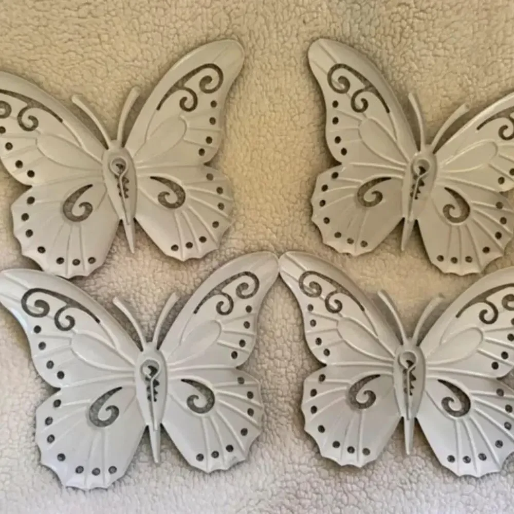 4 pieces metal butterfly wall